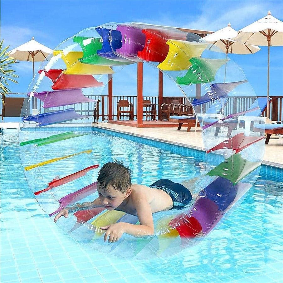 JZ123456 Inflatable Water Wheel Roller Pool Floats Toy for Beach Lawn, 100x65x60cm JZ123456 Inflatable Water Wheel Roller Pool Floats Toy for Beach Lawn, 100x65x60cm